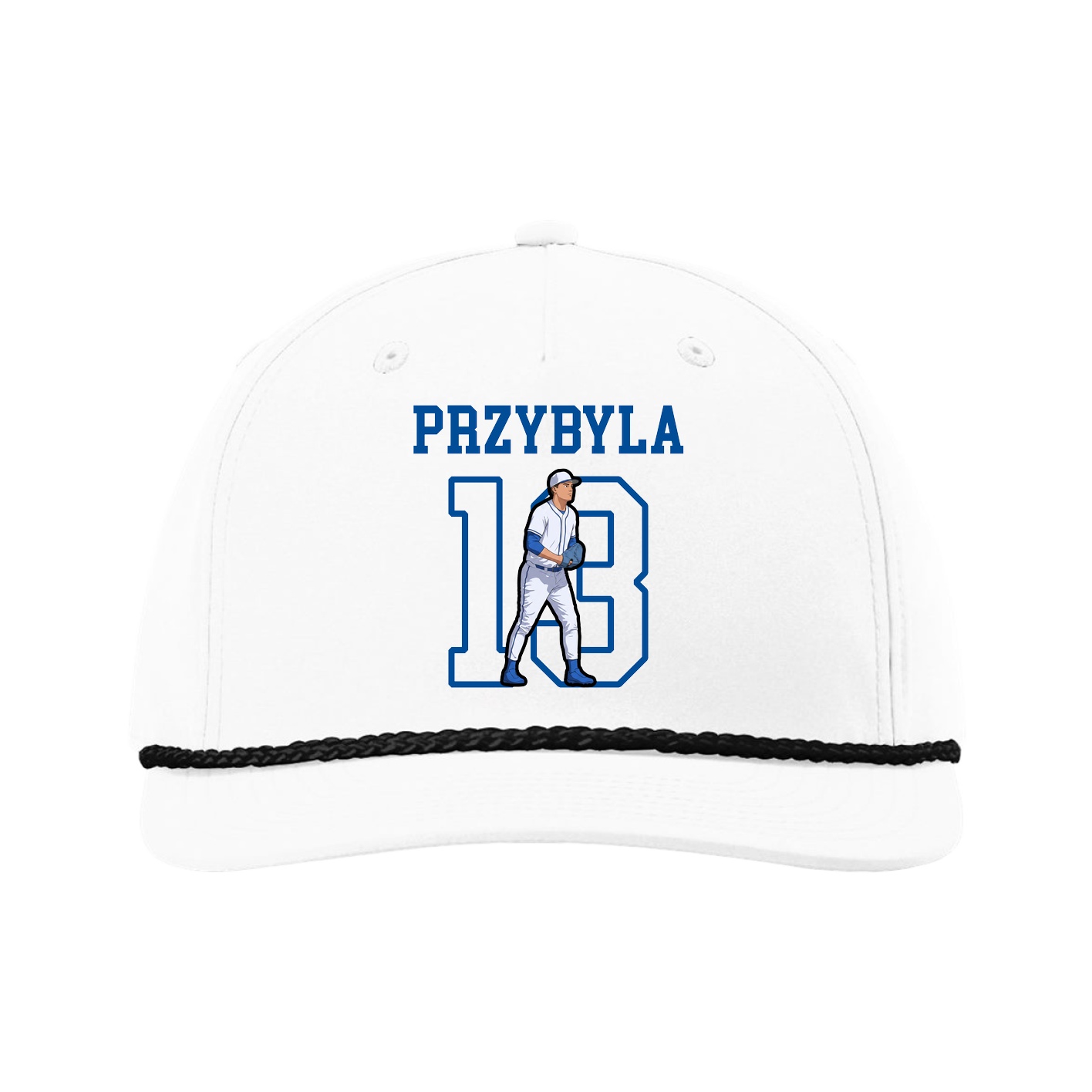 Five-Panel Classic Rope Cap — Shirsey in White