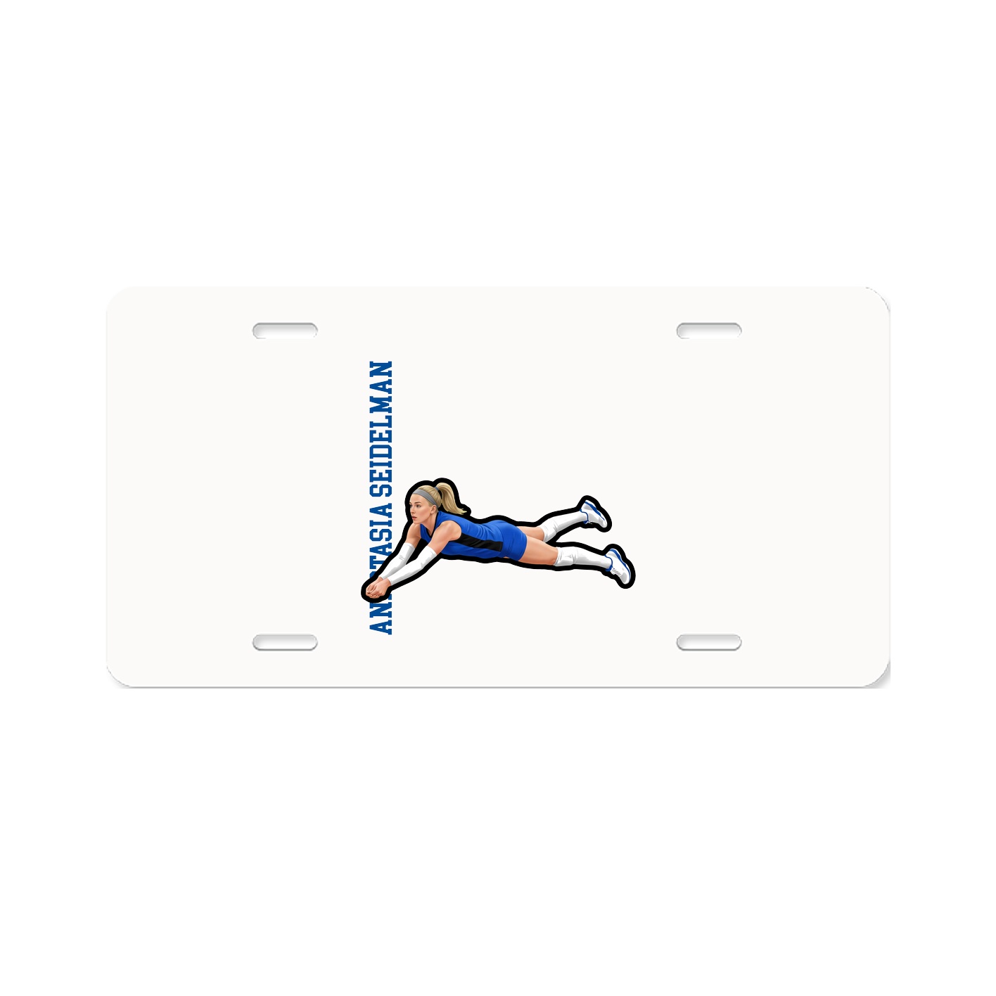 License Plate — Name Vertical in Classic