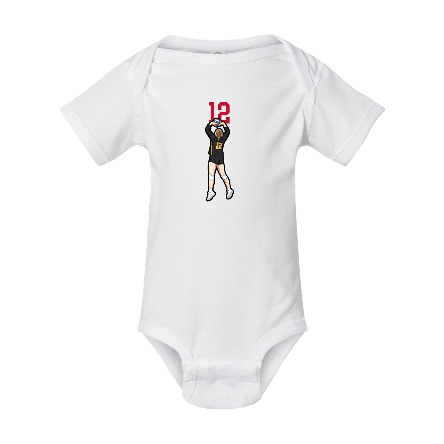 Baby Onesie — Number Top in White