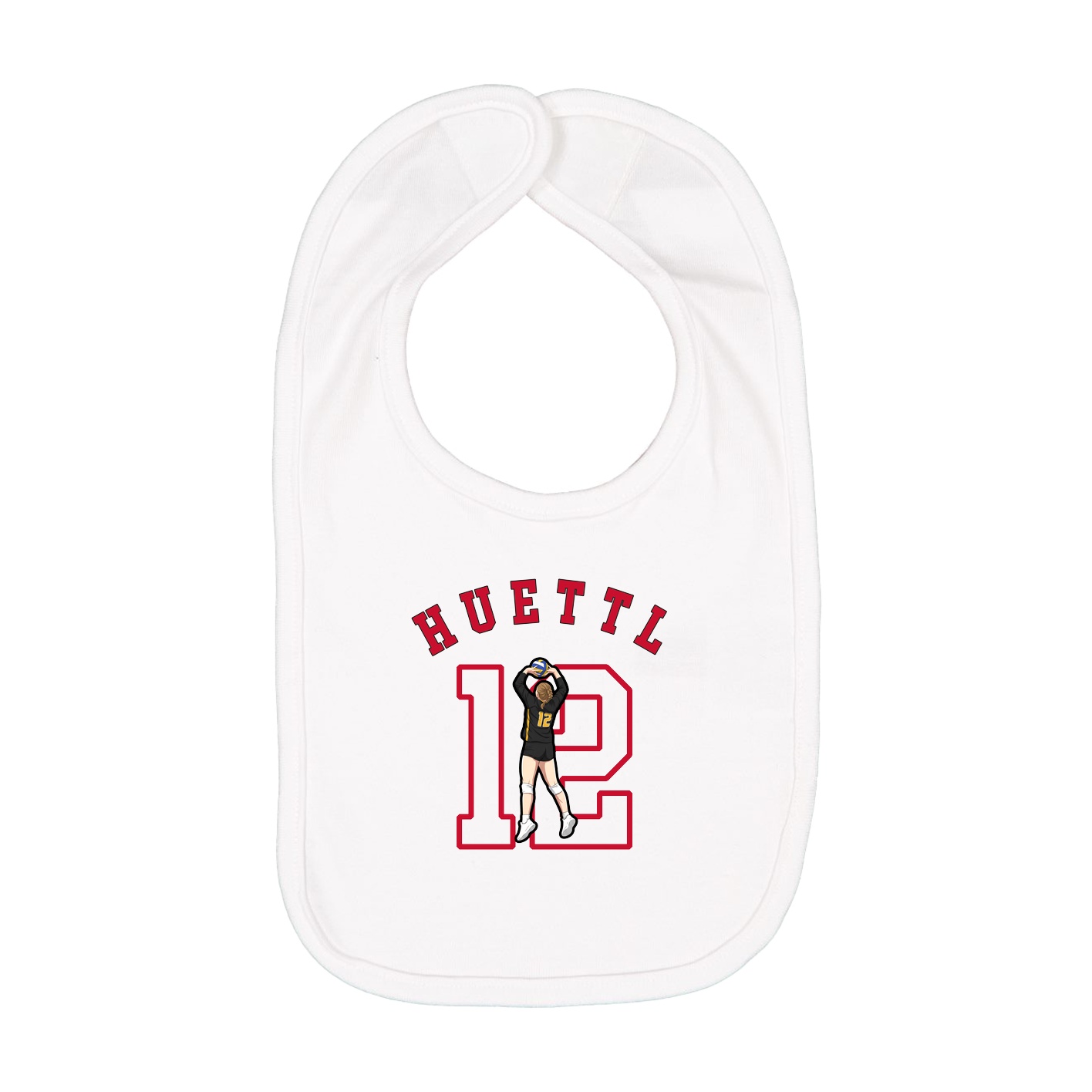 Infant Bib — Shirsey Arch in White