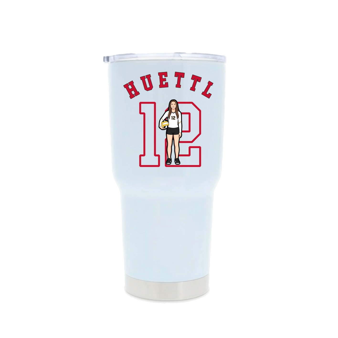 30oz Stainless Steel Tumbler — Shirsey Arch in White