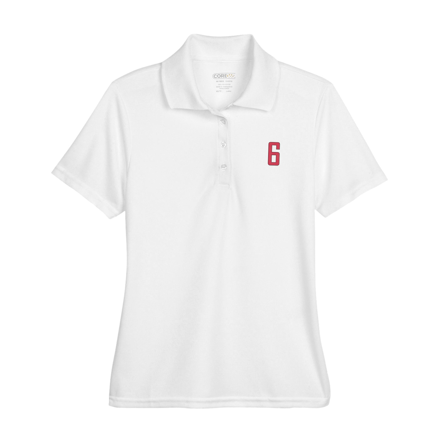 Womens Performance Polo — Front Shirsy in White