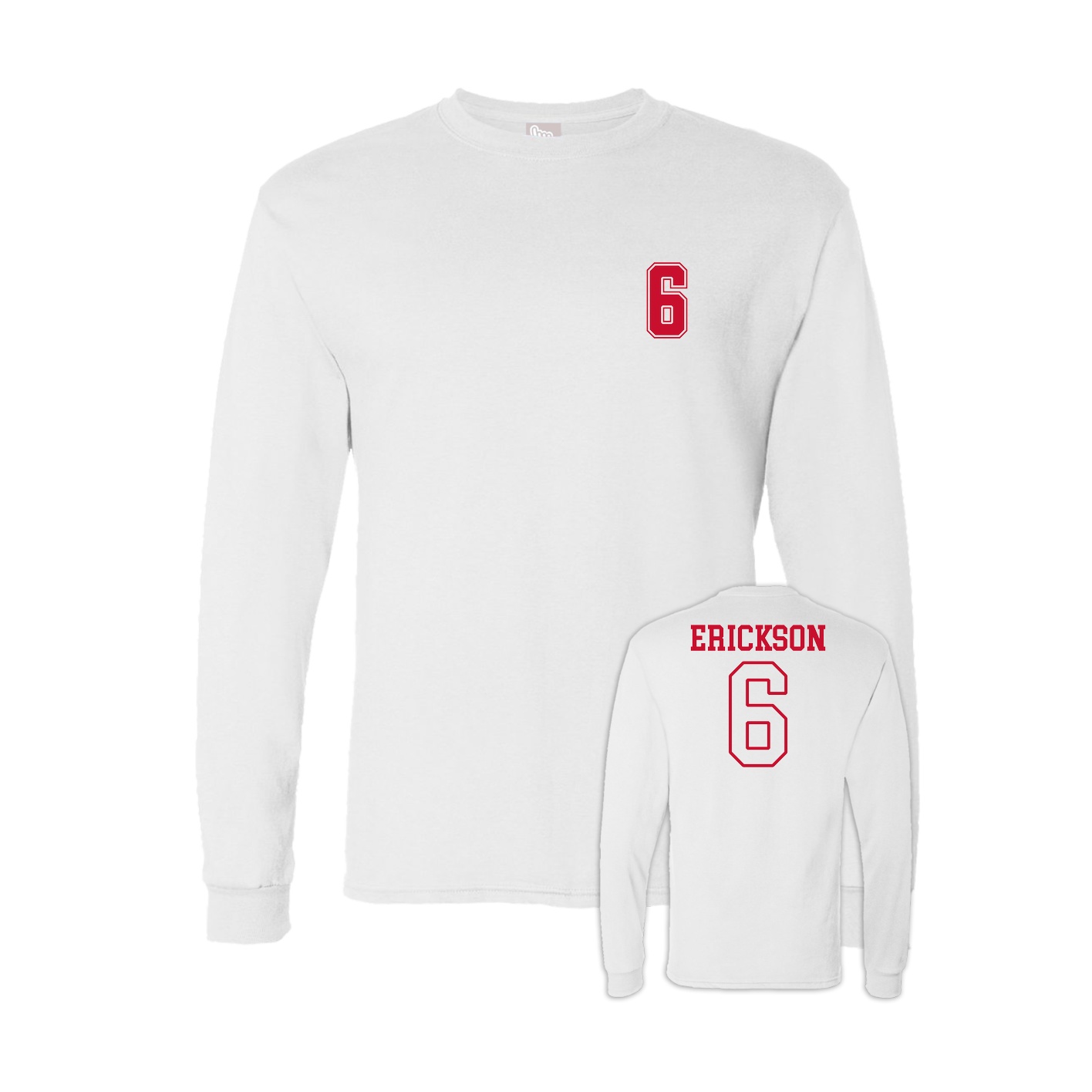 Long Sleeve Tee — Chest Back in White