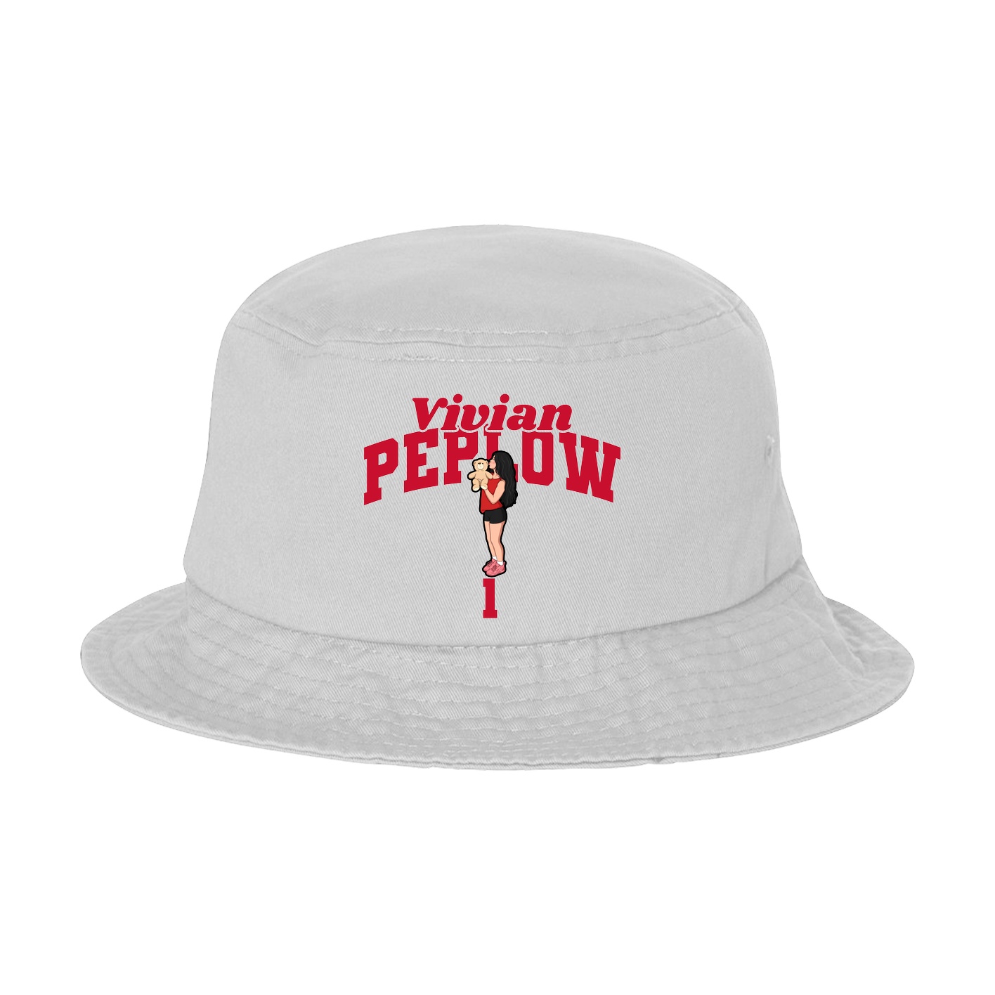 Bucket Cap — Signature Arch in White