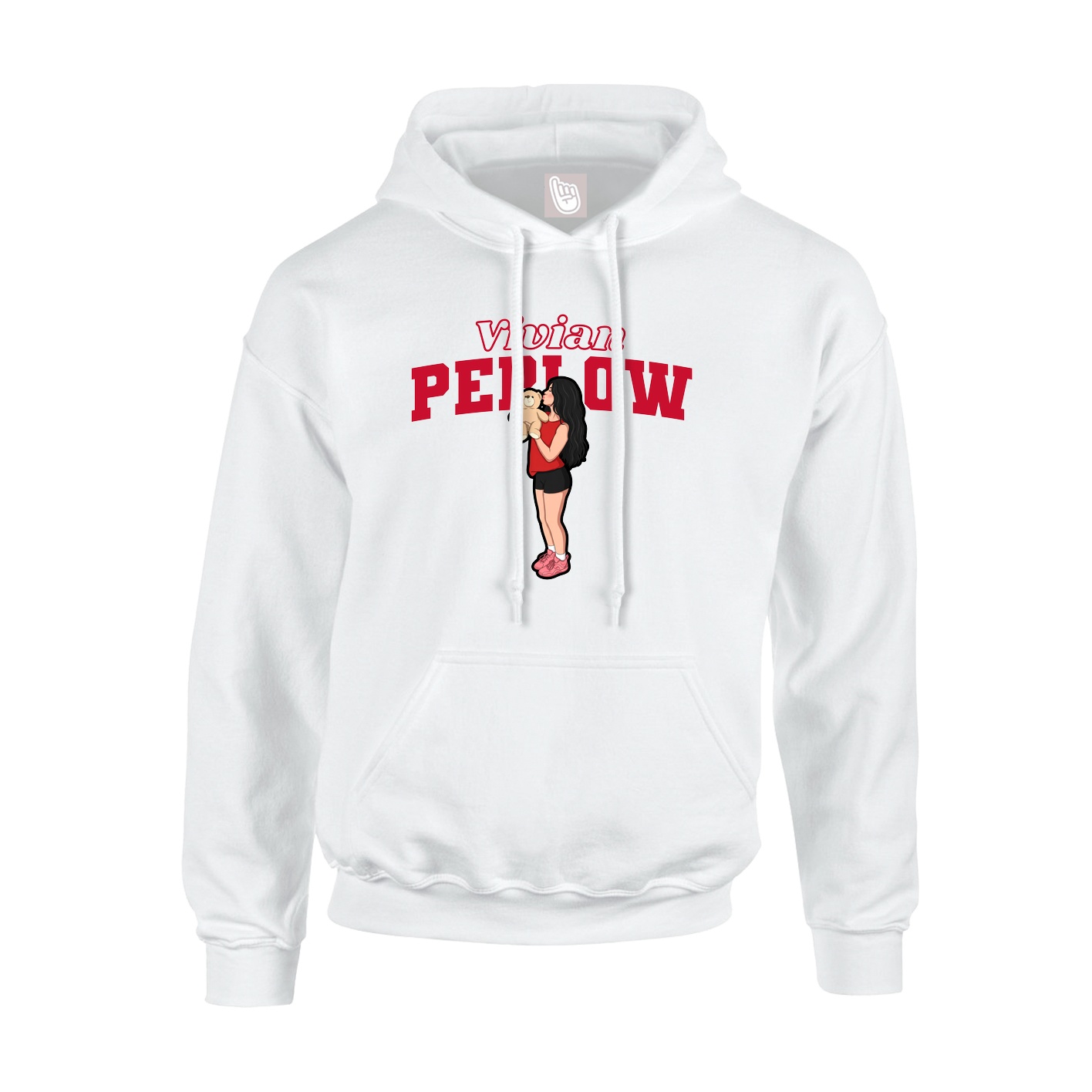 Hoodie — Name Arch in White