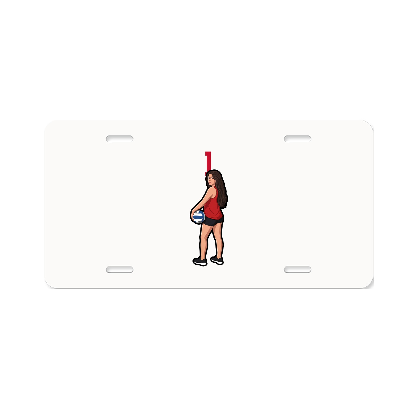 License Plate — Number Top in Classic
