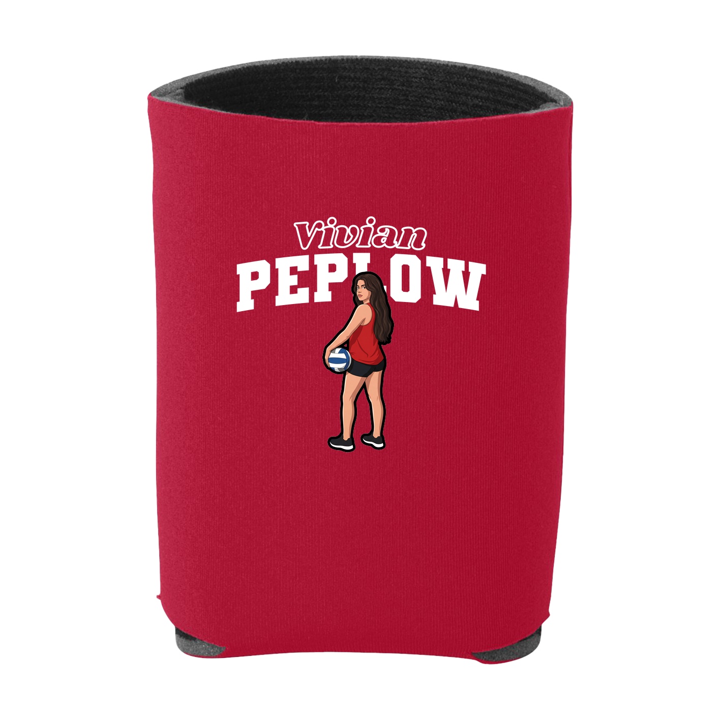 Can Holder — Name Arch in Red