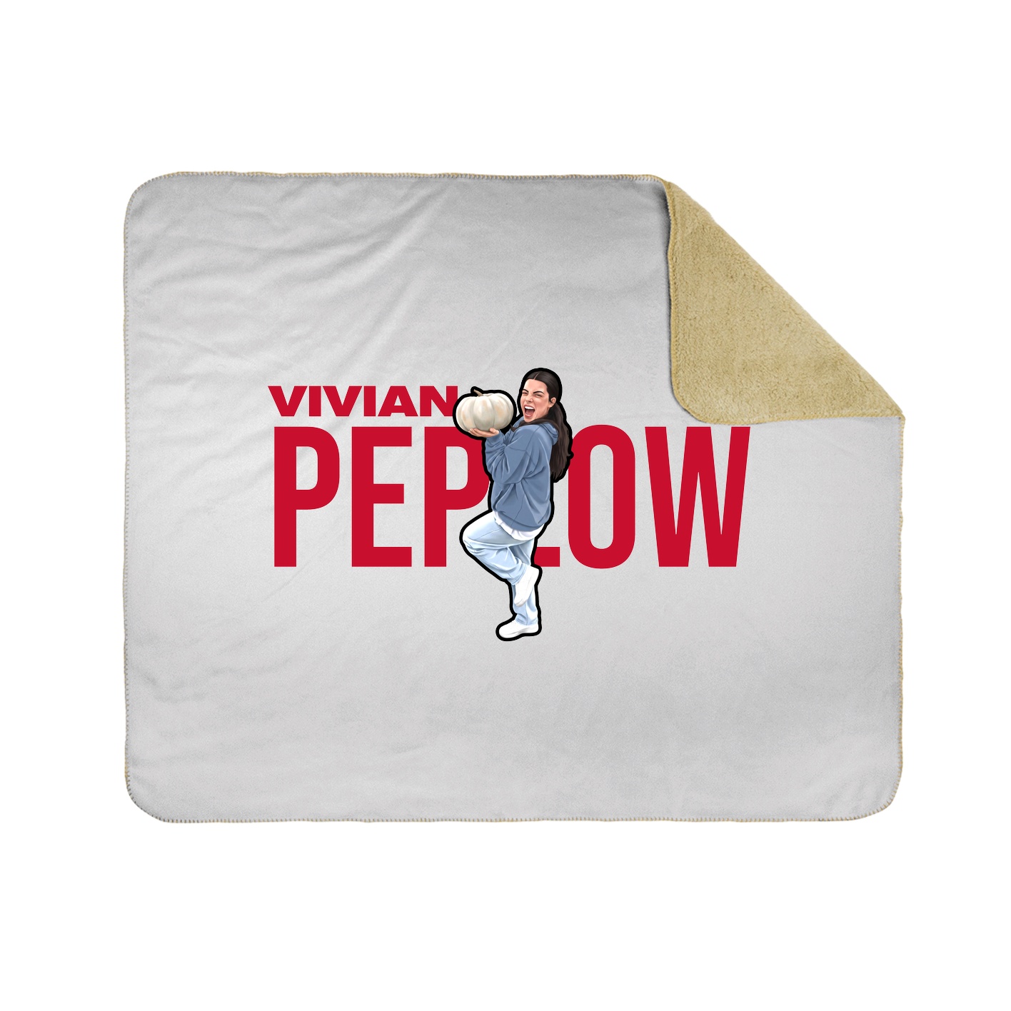 Throw Blanket — Player Name in White
