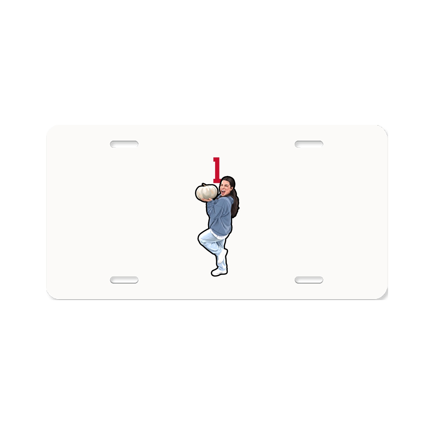 License Plate — Number Top in Classic