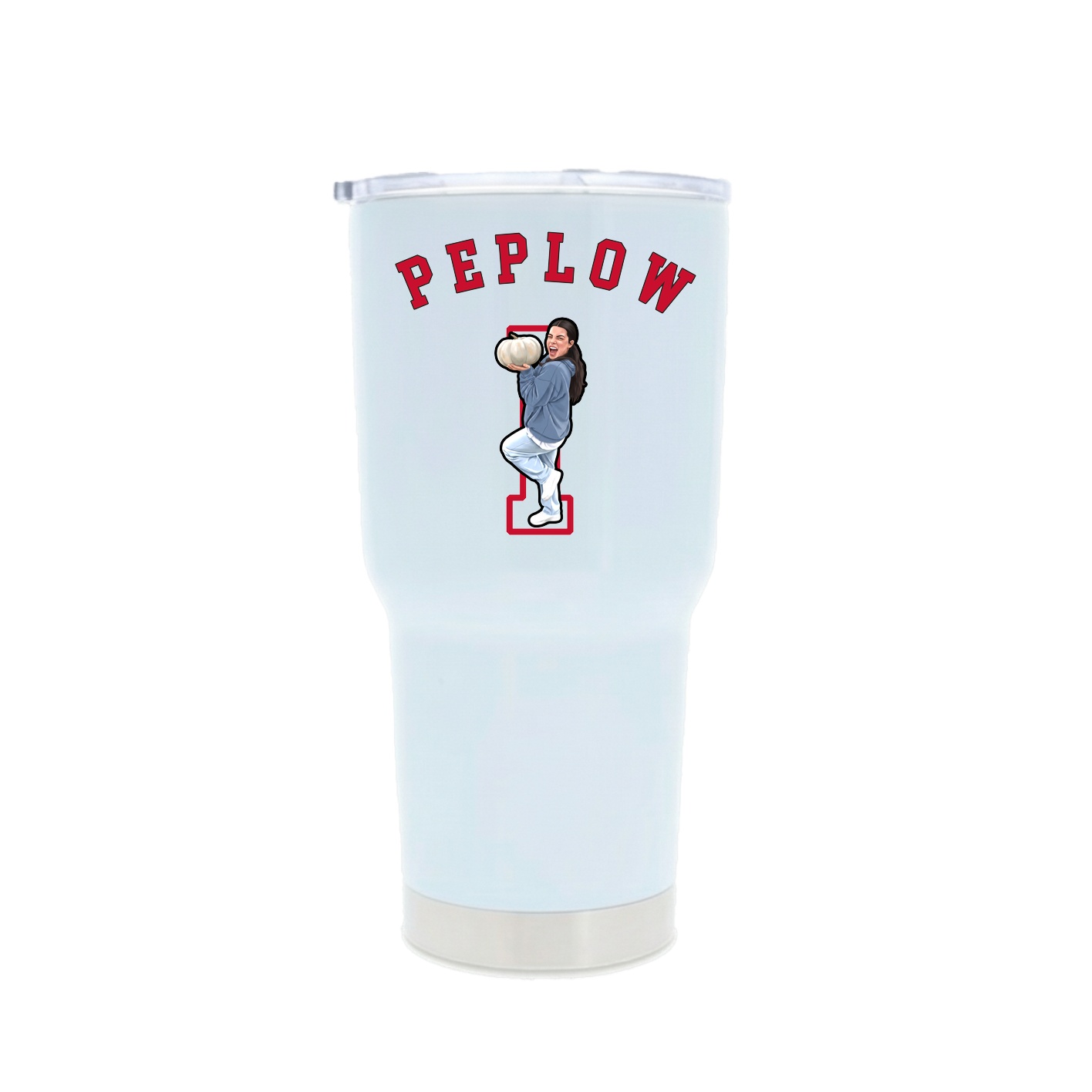 30oz Stainless Steel Tumbler — Shirsey Arch in White