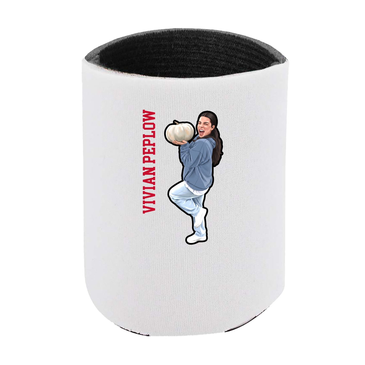 Can Holder — Name Vertical in White