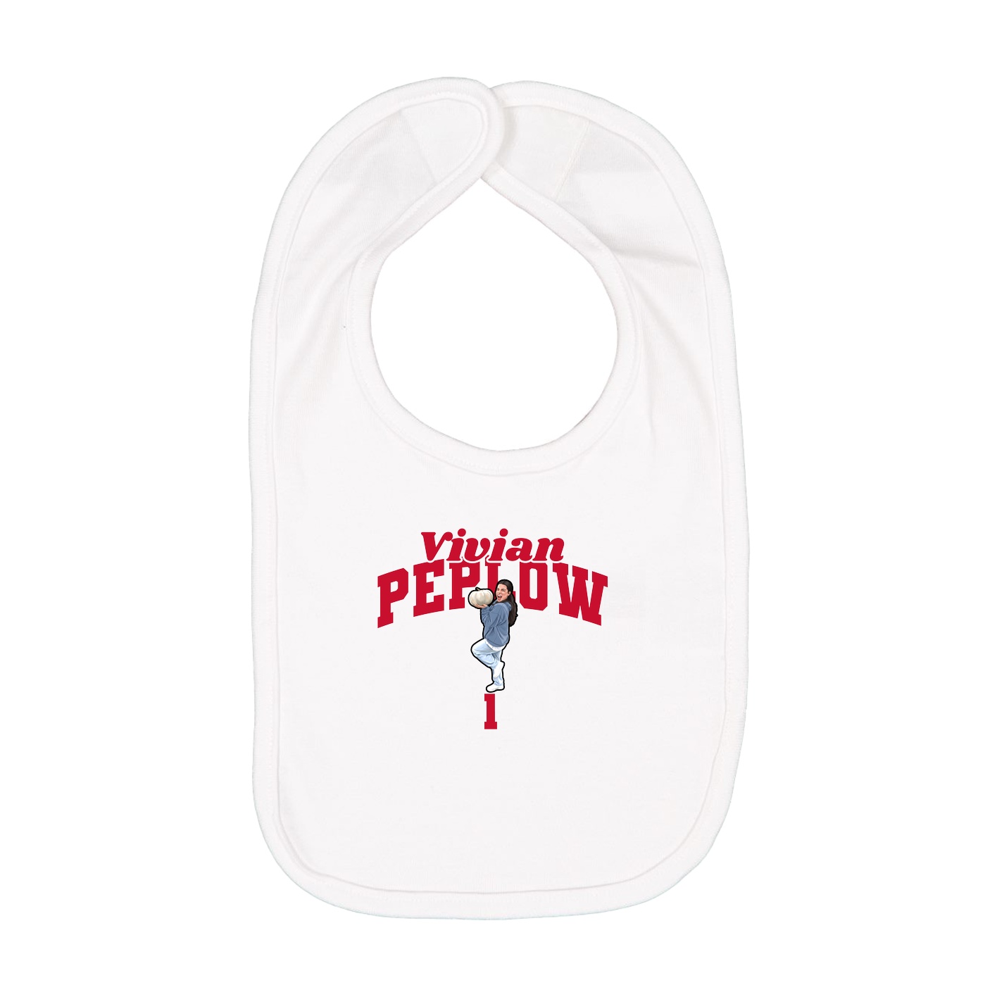 Infant Bib — Signature Arch in White