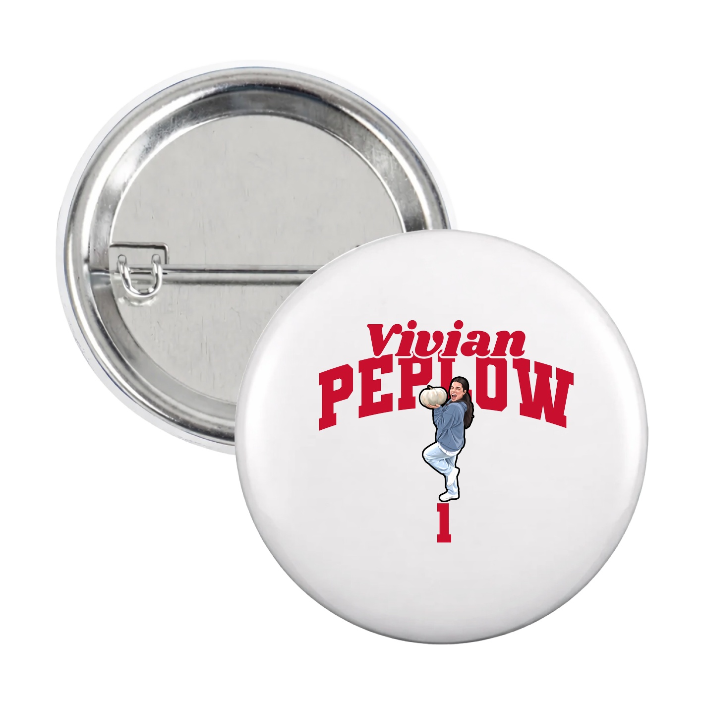 Game Day Button — Signature Arch in White
