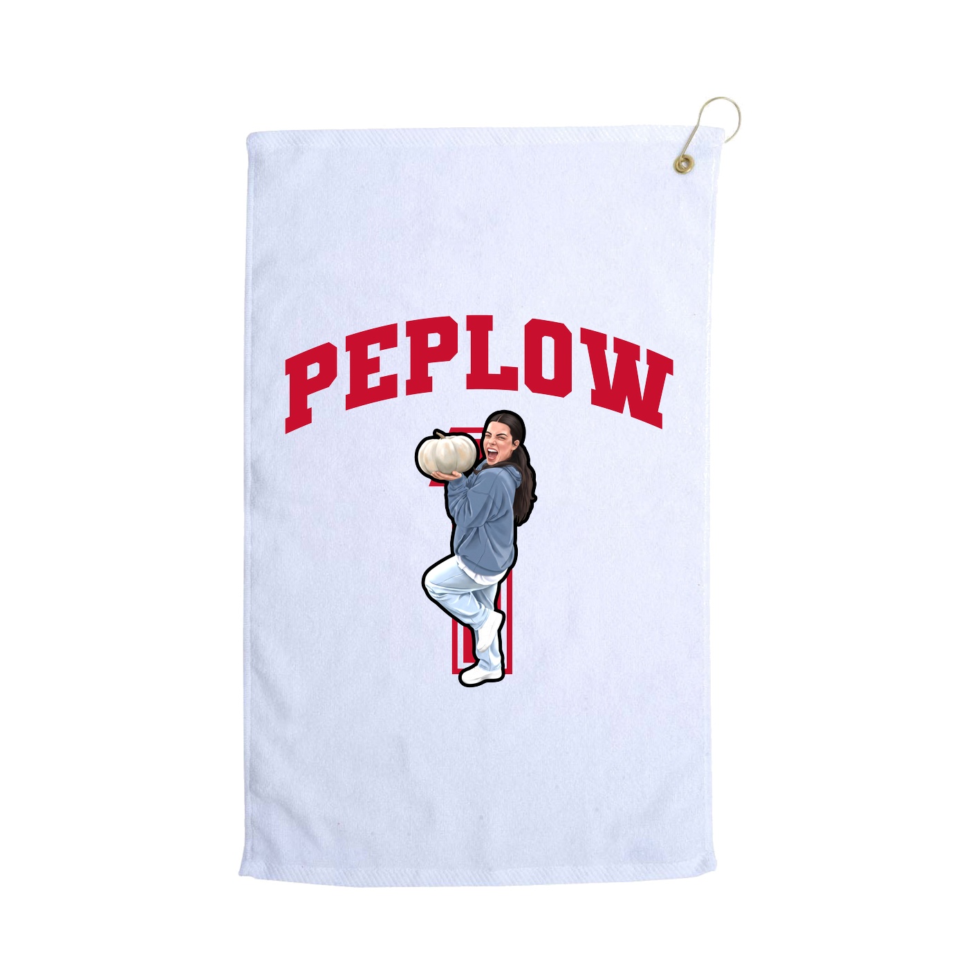 Golf Towel — Number in White