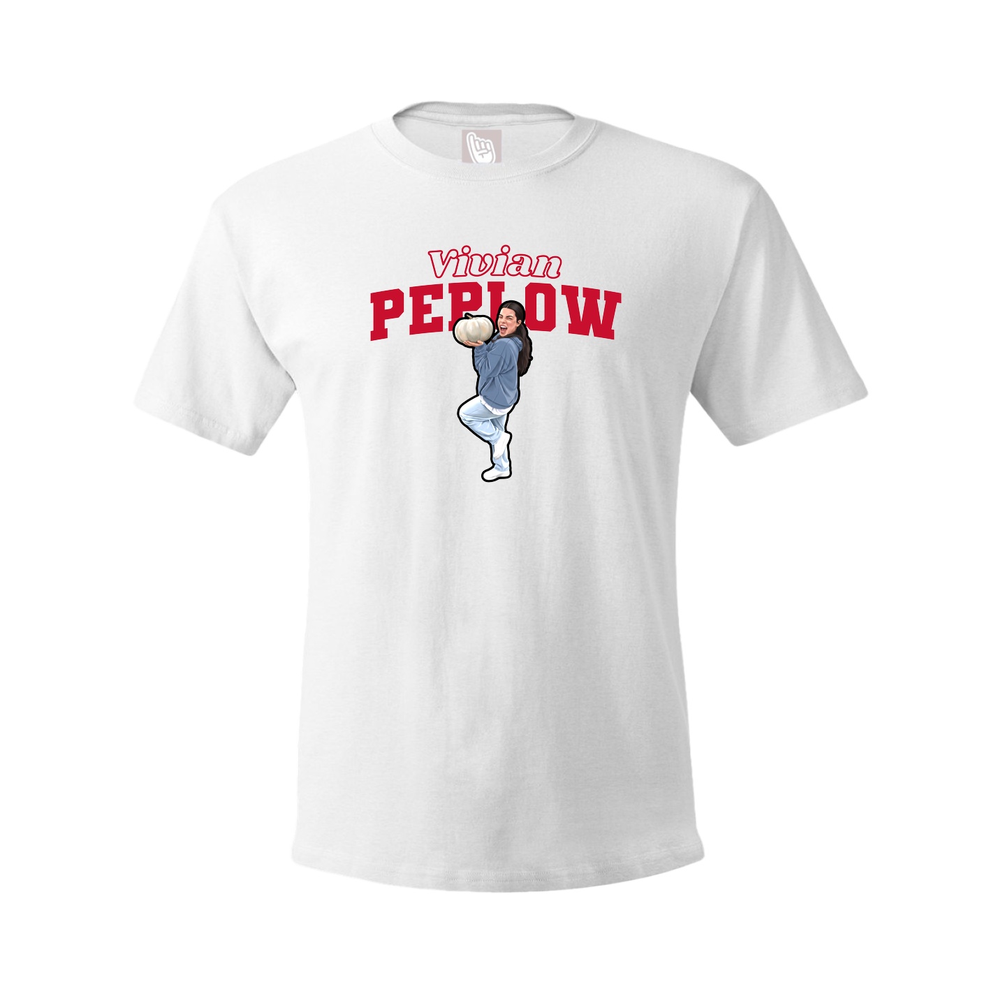 Youth Tee — Name Arch in White