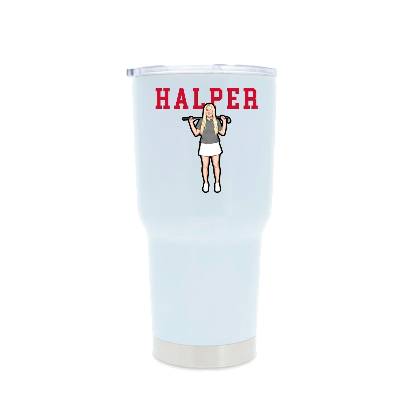 30oz Stainless Steel Tumbler — Shirsey in White