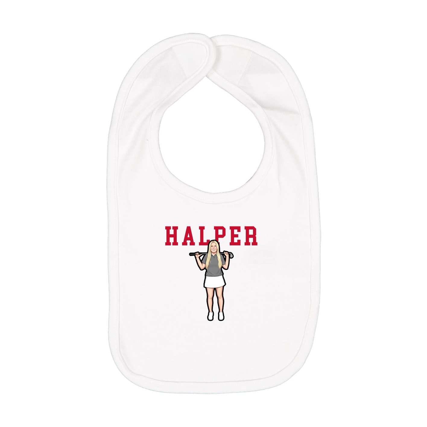 Infant Bib — Shirsey in White