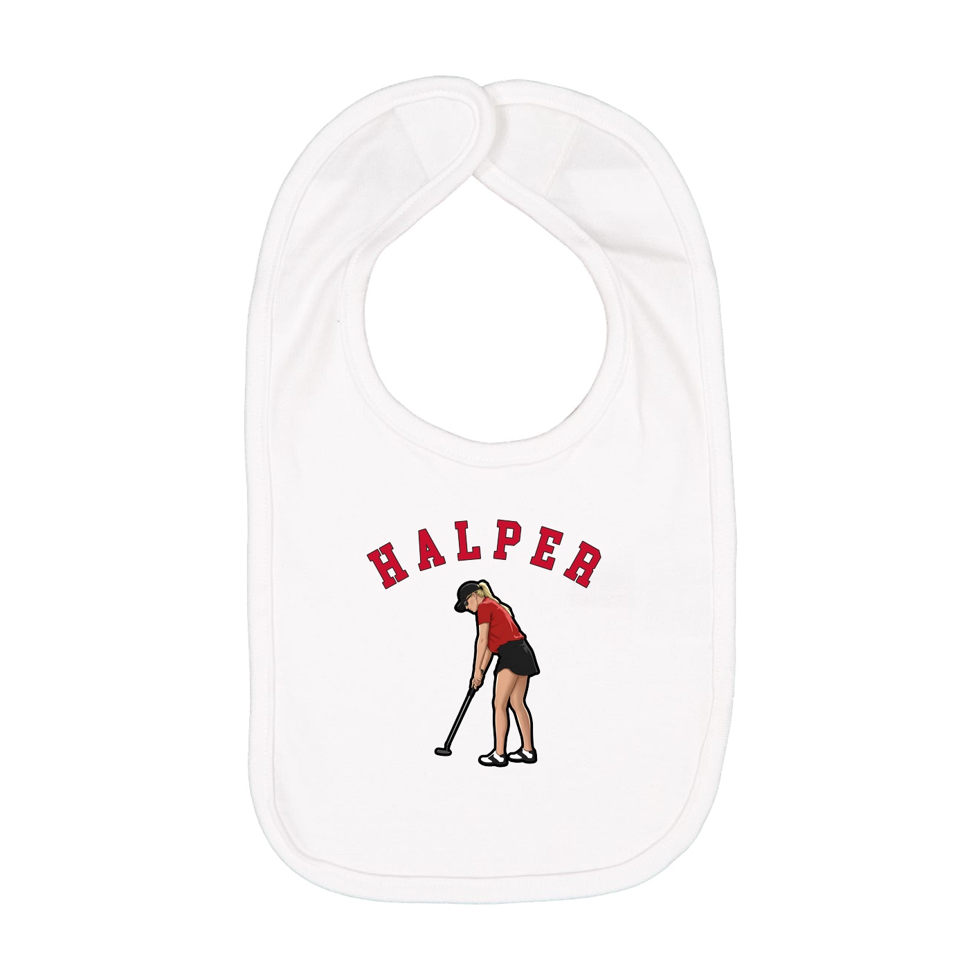 Infant Bib — Shirsey Arch in White