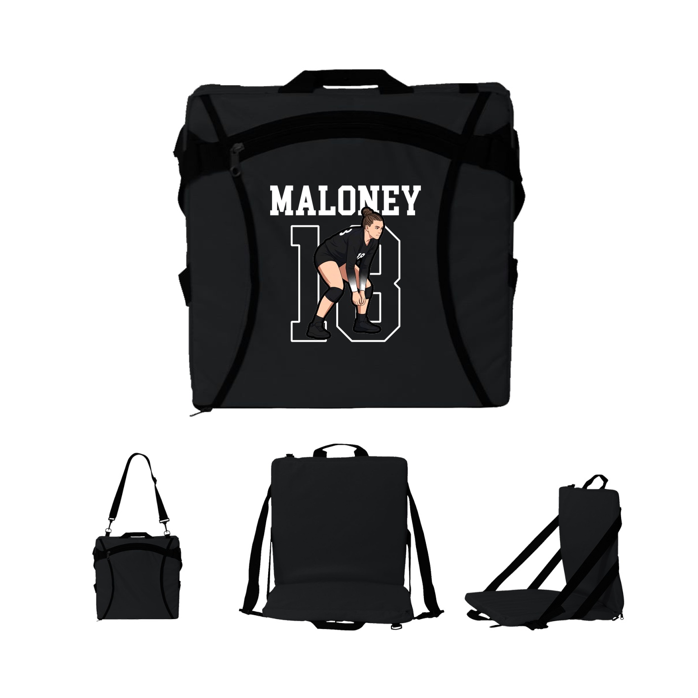 Folding Stadium Seat — Shirsey in Black