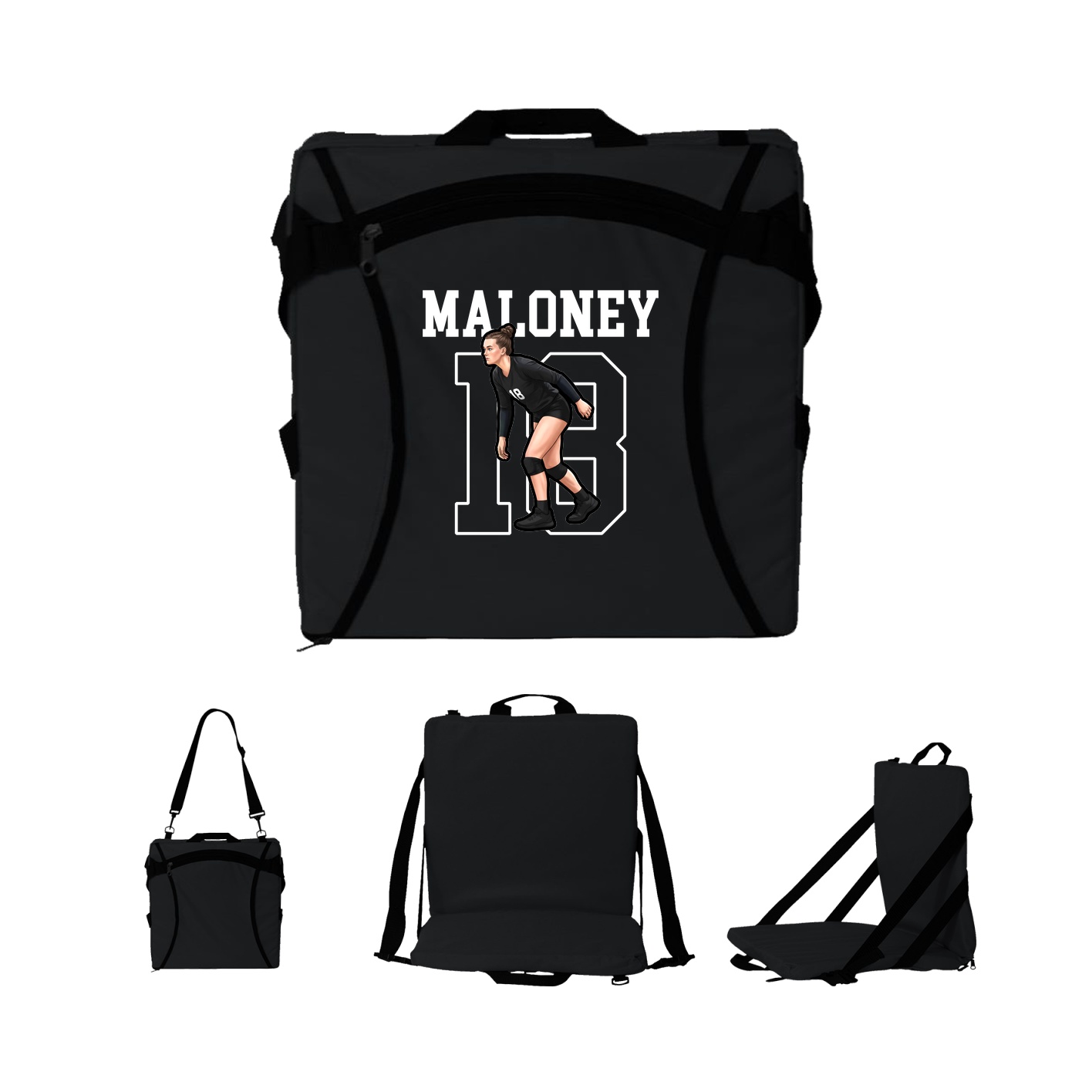 Folding Stadium Seat — Shirsey in Black