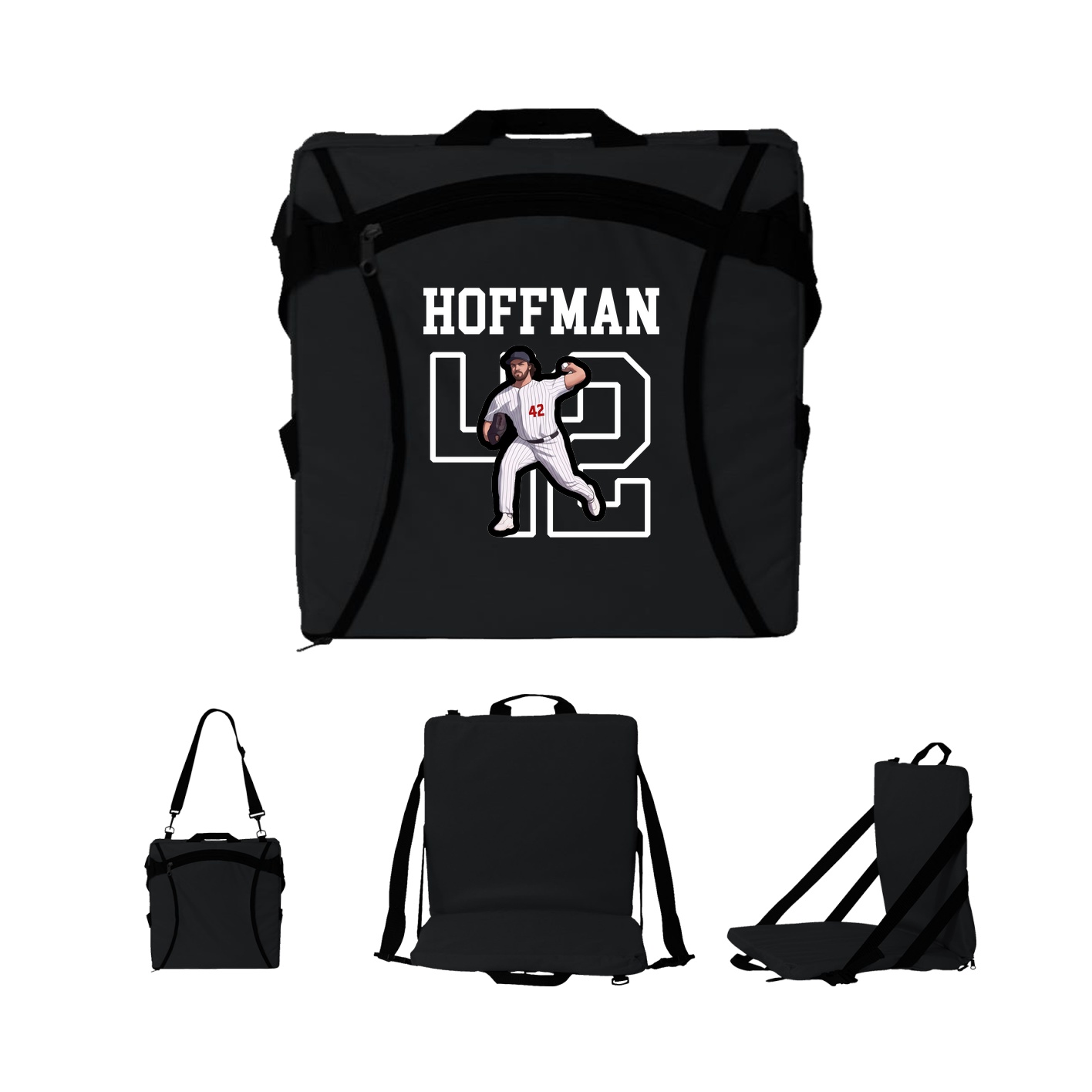 Folding Stadium Seat — Shirsey in Black