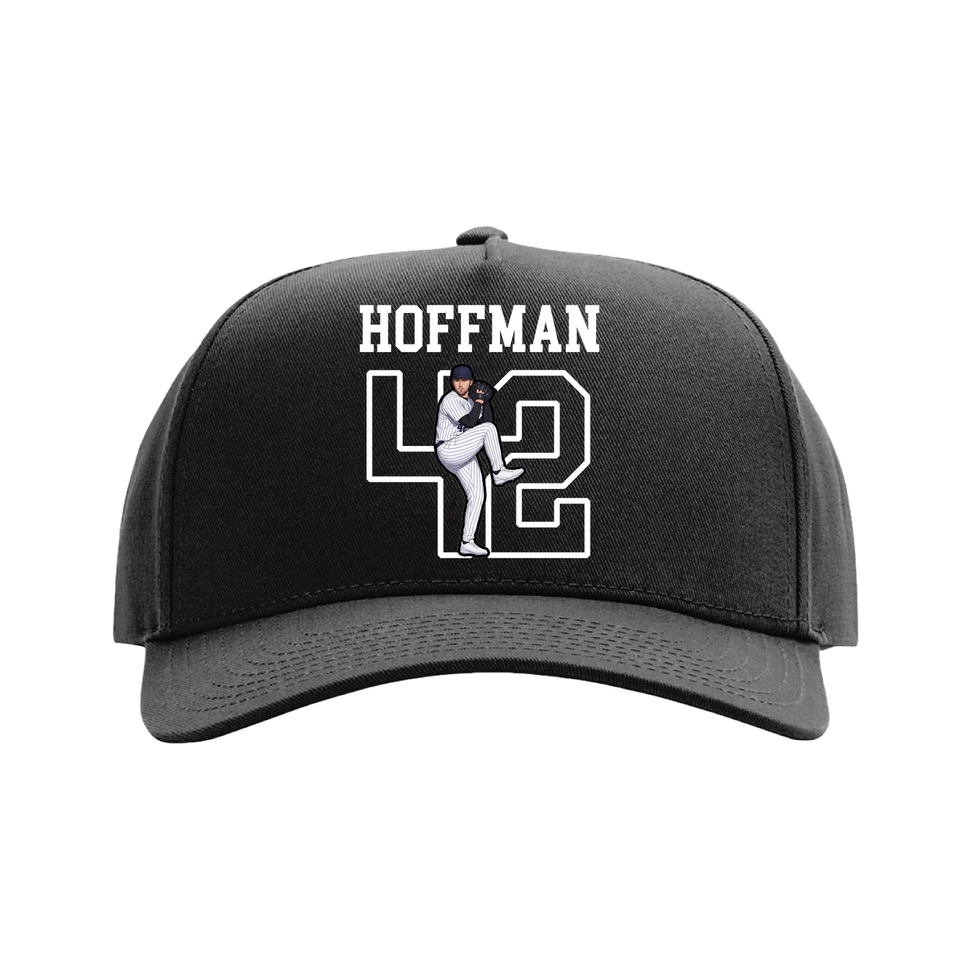 Full Fabric Five-Panel Champ Cap — Shirsey in Black