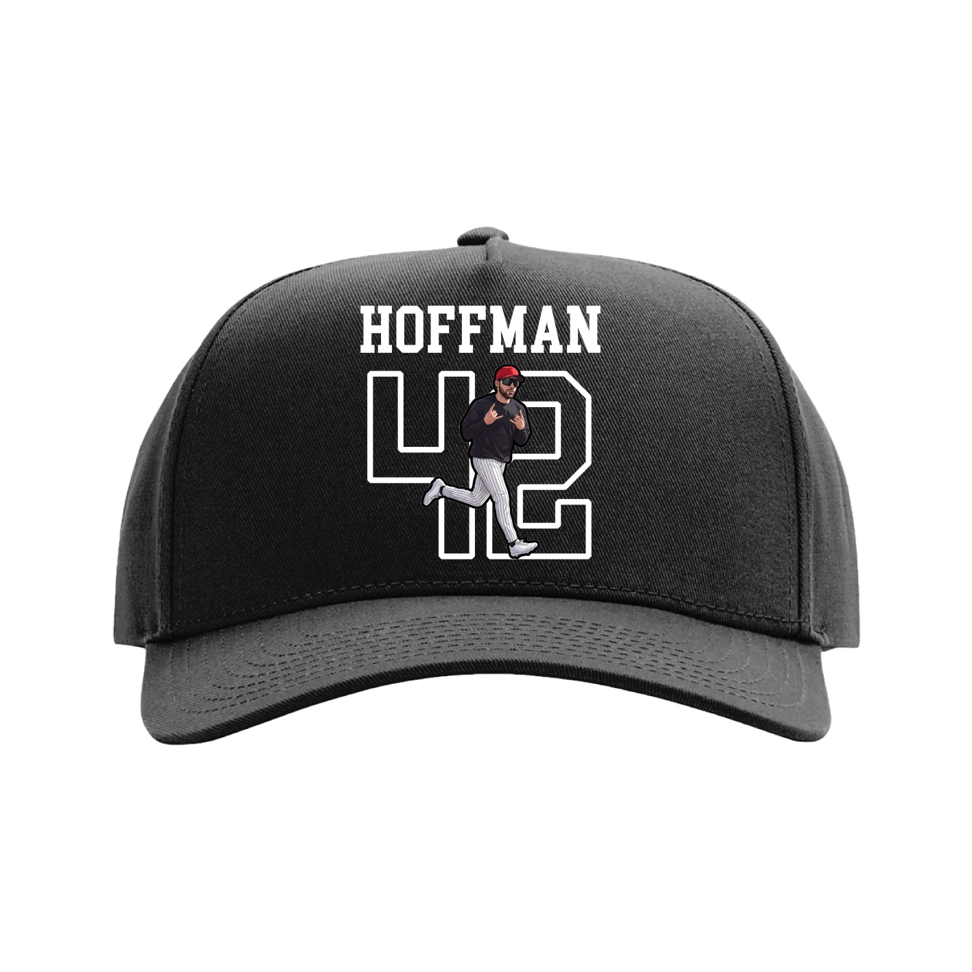 Full Fabric Five-Panel Champ Cap — Shirsey in Black