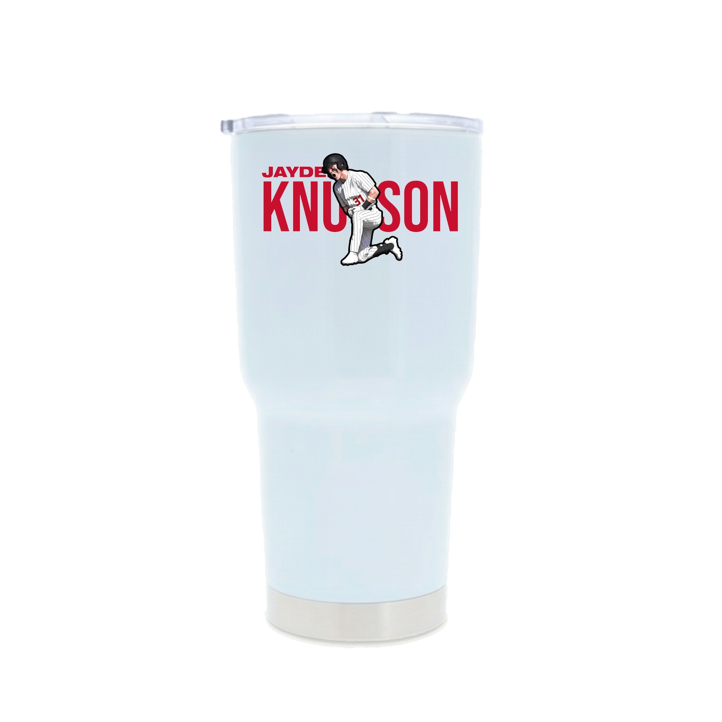 30oz Stainless Steel Tumbler — Player Name in White