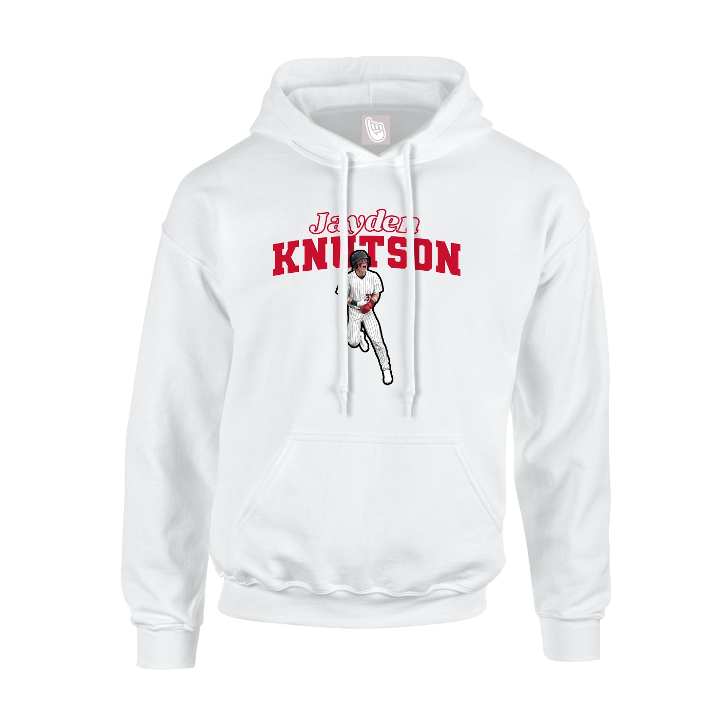 Hoodie — Name Arch in White