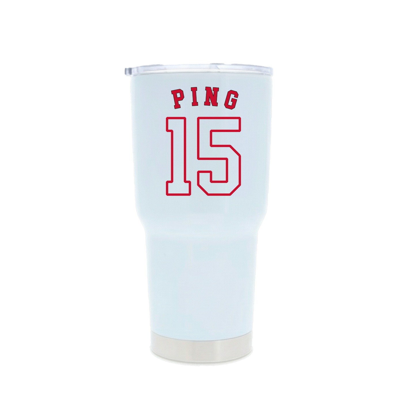 30oz Stainless Steel Tumbler — Shirsey Arch in White