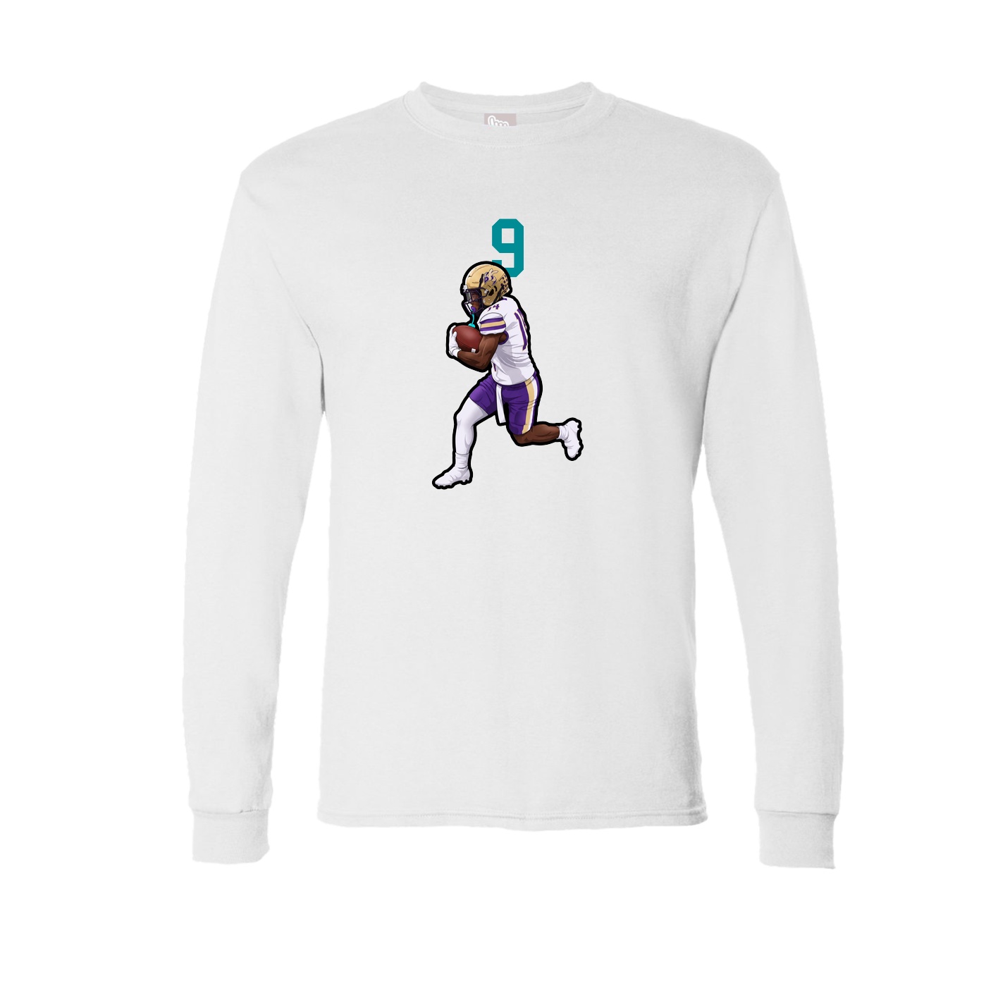Long Sleeve Tee — Number Top in White