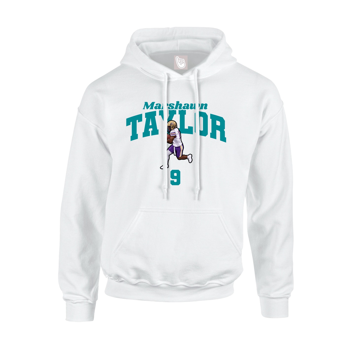 Youth Hoodie — Signature Arch in White