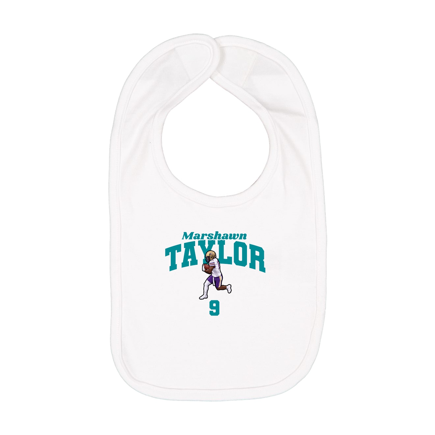 Infant Bib — Signature Arch in White