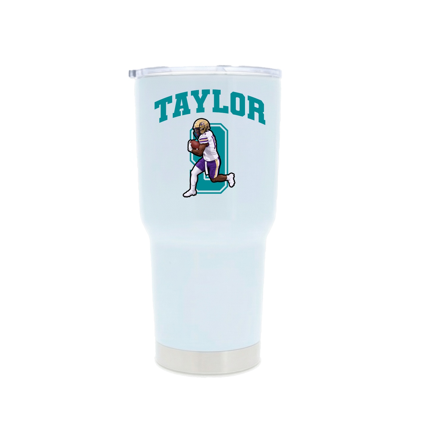 30oz Stainless Steel Tumbler — Number in White