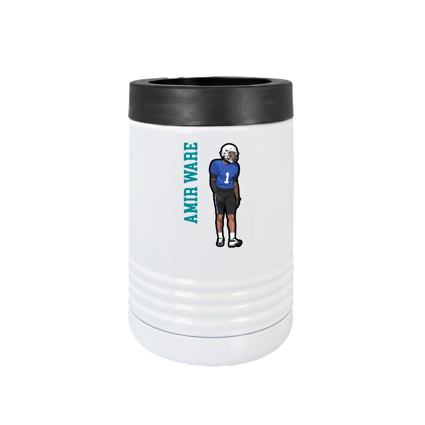 Beverage Holder — Name Vertical in White