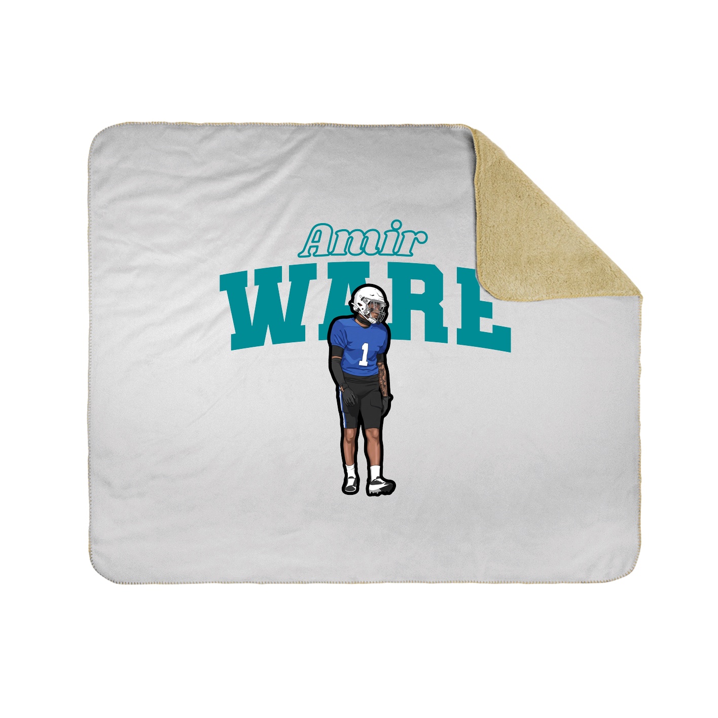 Throw Blanket — Name Arch in White