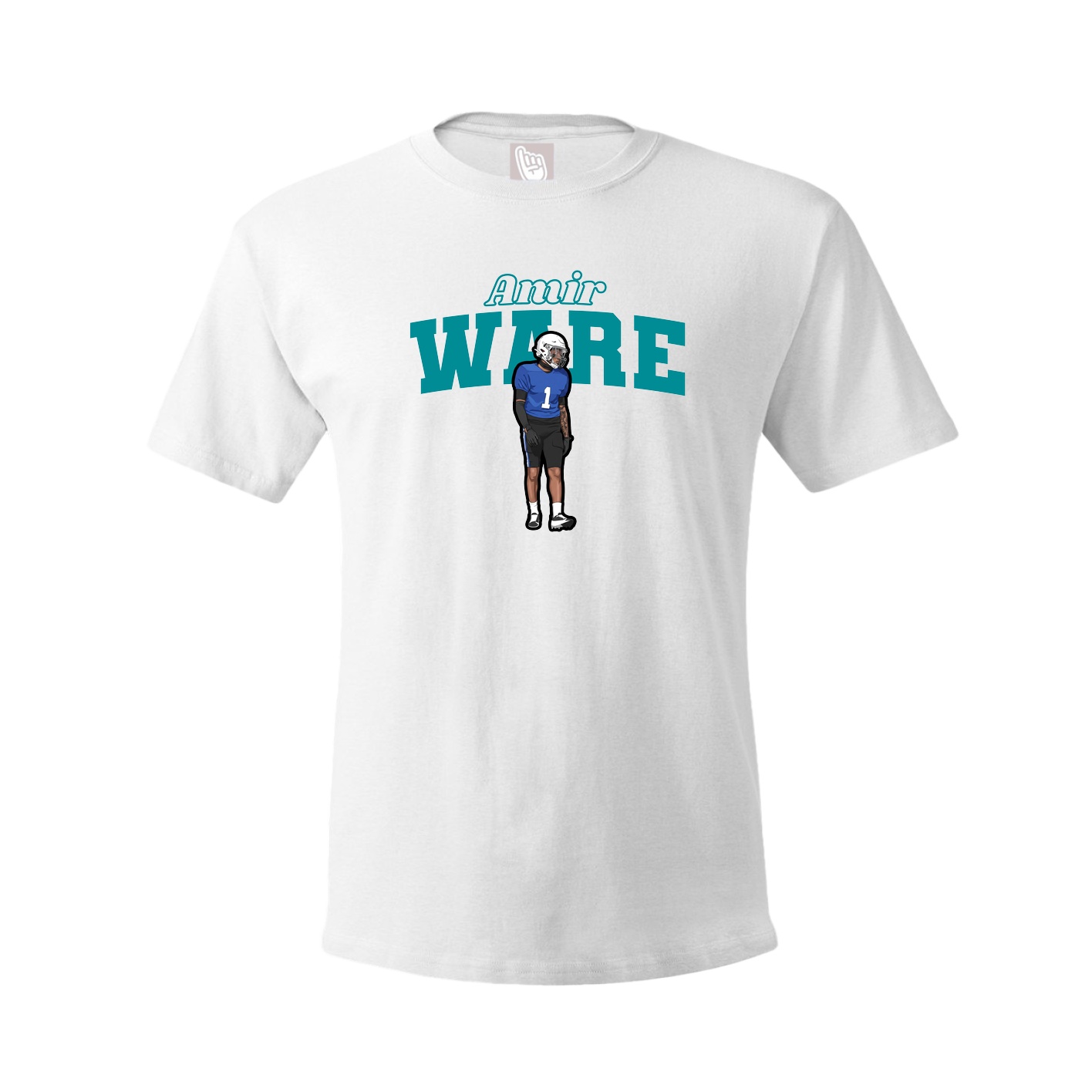 Youth Tee — Name Arch in White