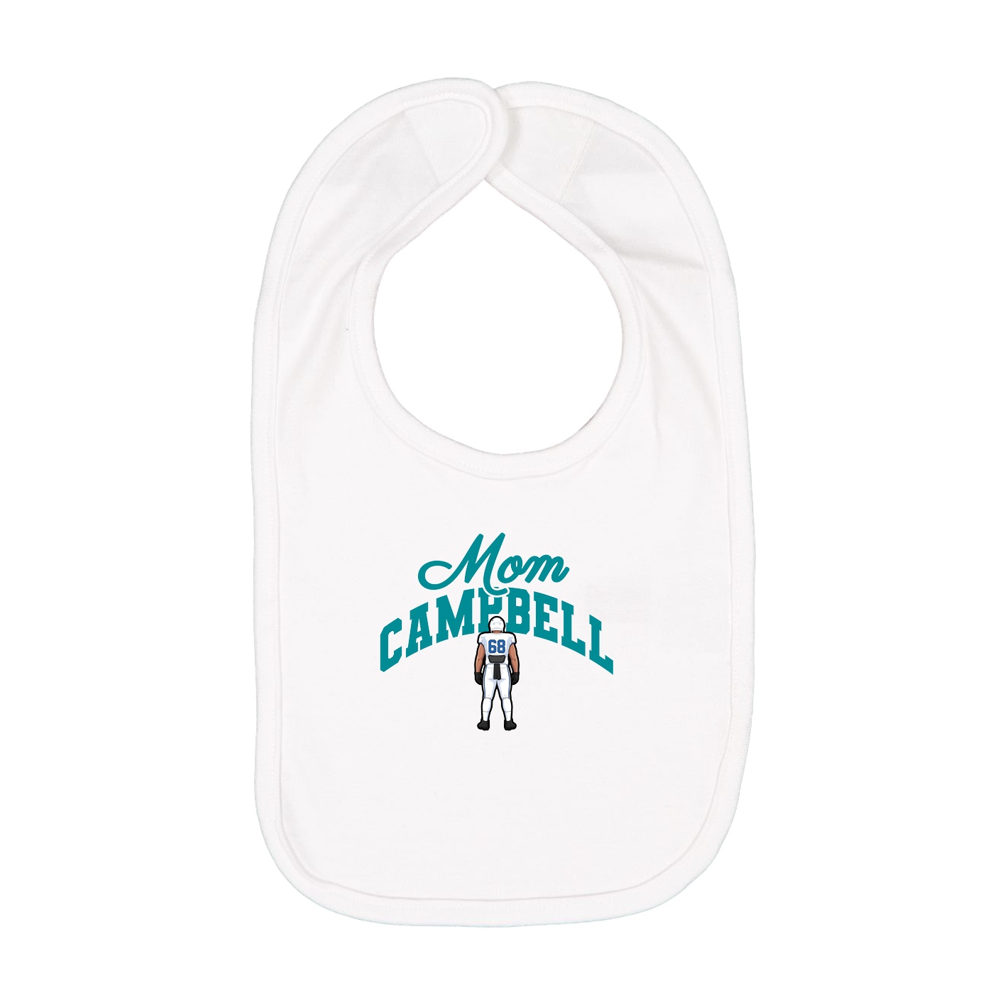 Infant Bib — Mothers Day Arch in White
