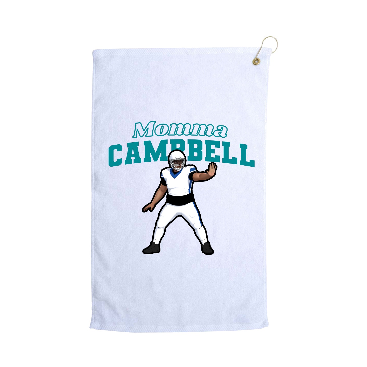 Golf Towel — Mothers Day Block in White