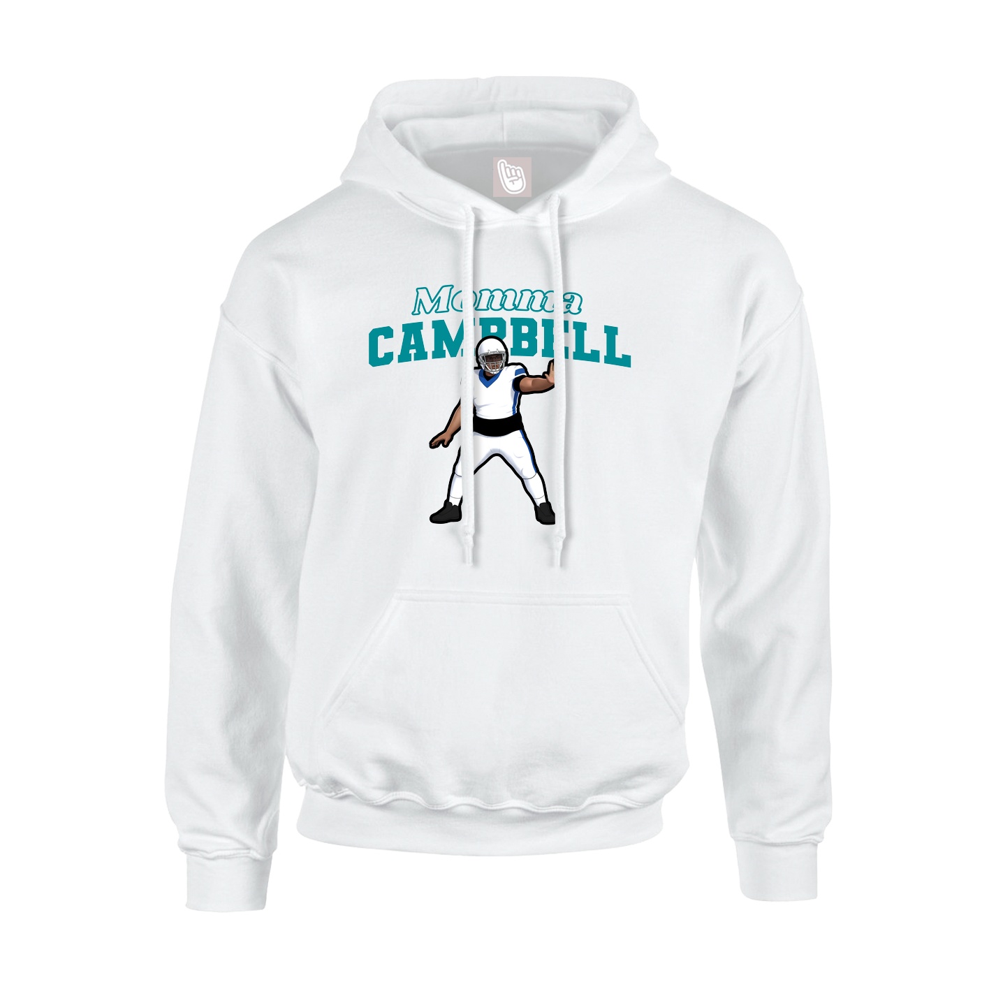 Youth Hoodie — Mothers Day Block in White