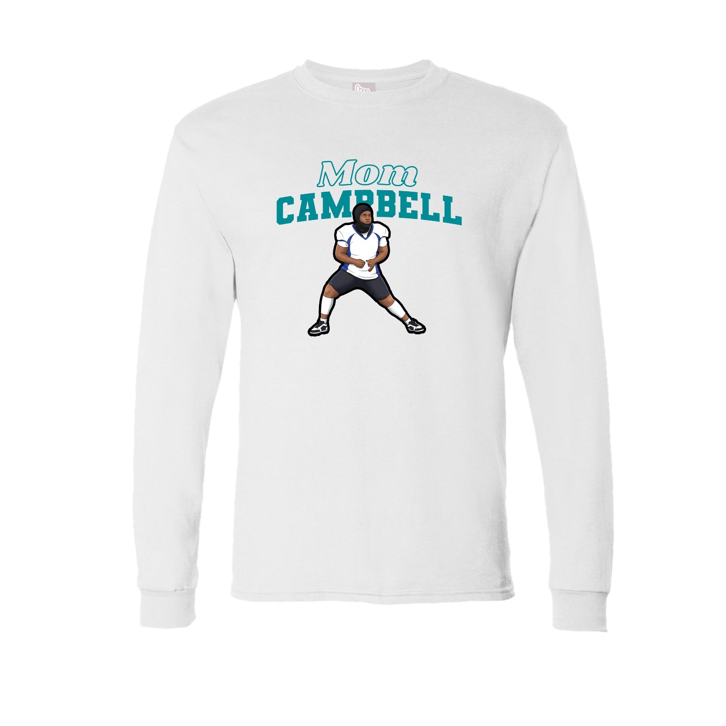 Long Sleeve Tee — Mothers Day Block in White