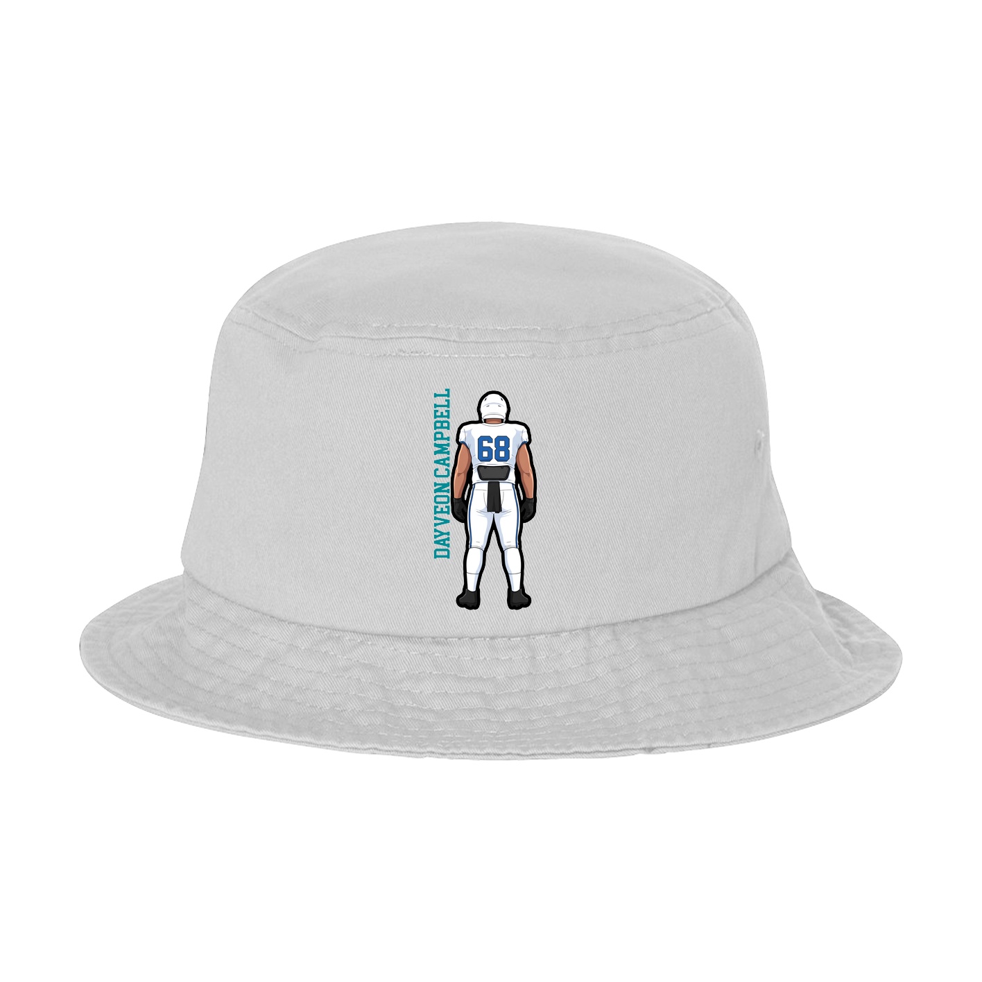 Bucket Cap — Name Vertical in White