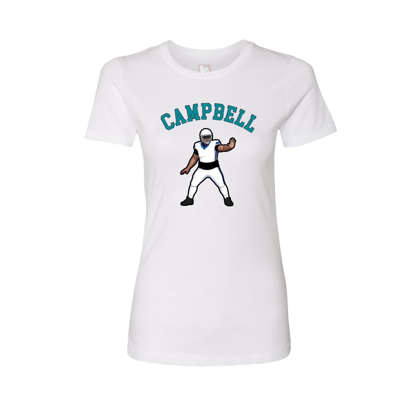 Fitted Women's Tee — Shirsey Arch in White