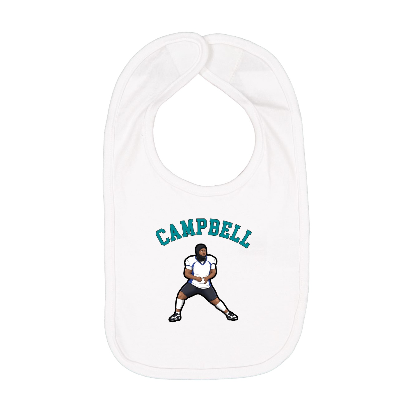 Infant Bib — Shirsey Arch in White