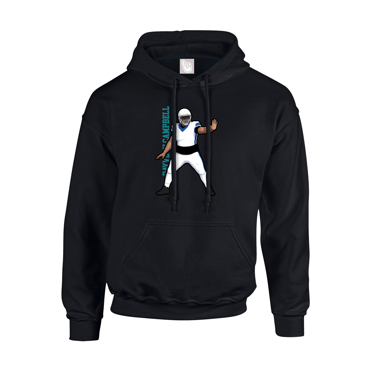 Hoodie — Name Vertical in Black