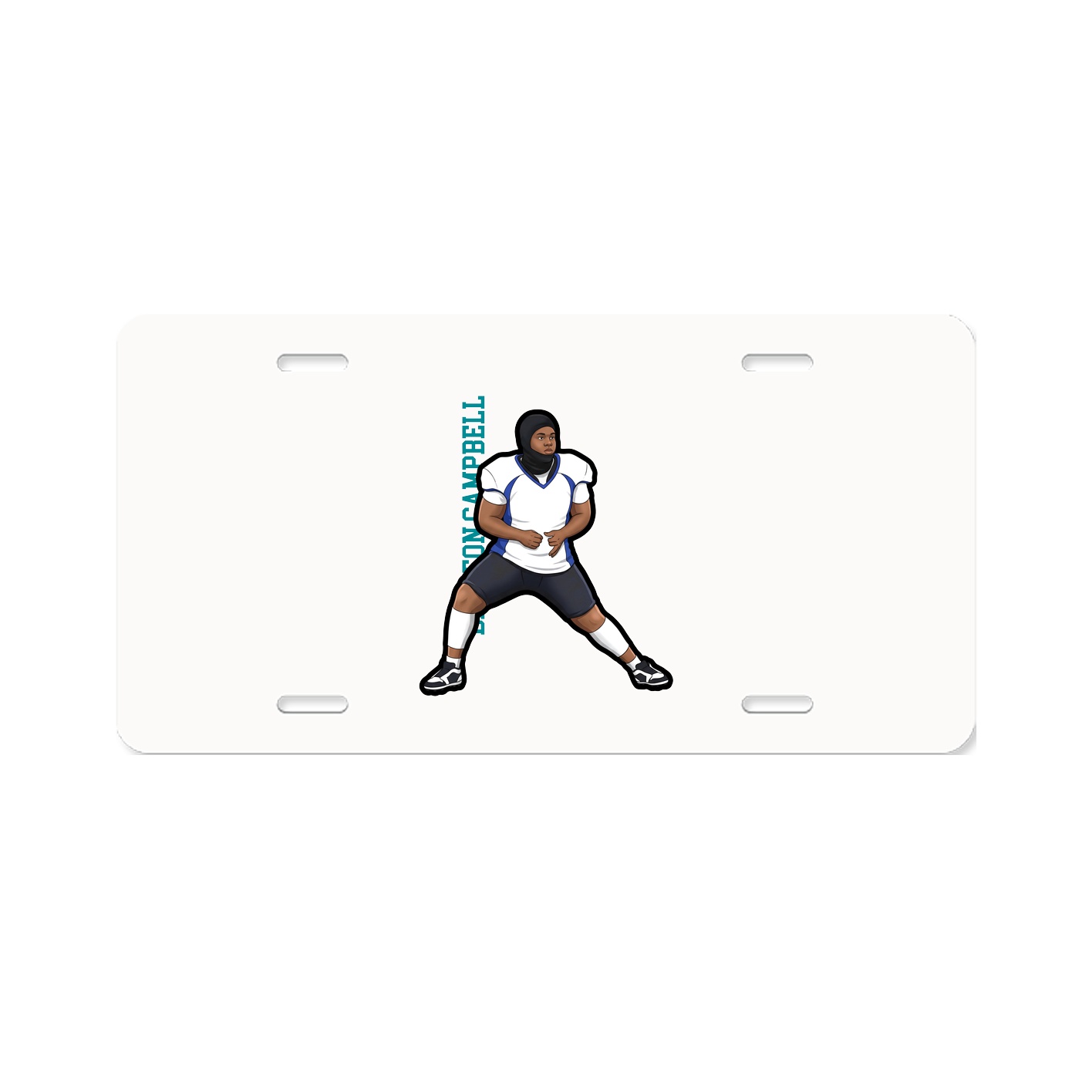 License Plate — Name Vertical in Classic