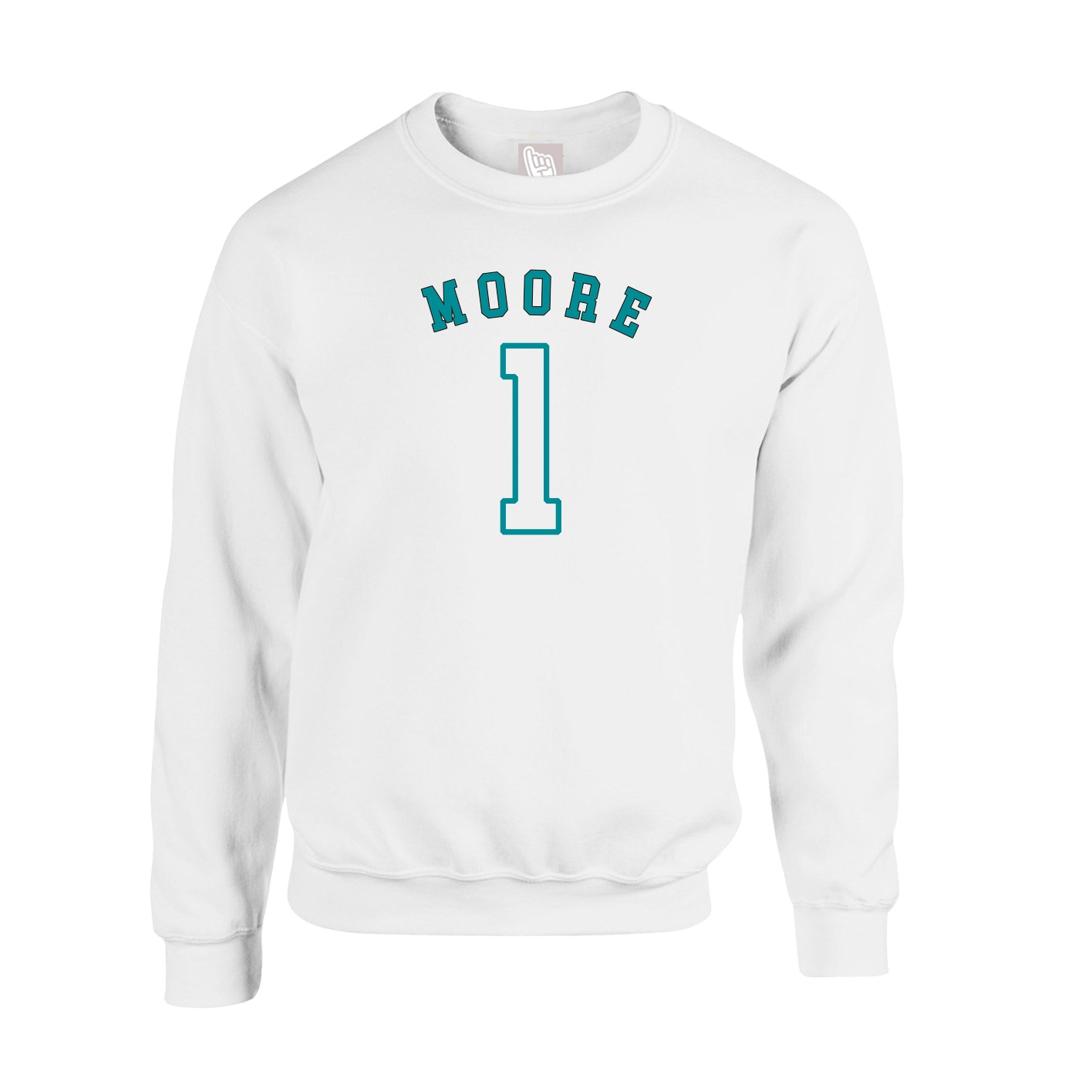 Fleece Crew — Shirsey Arch in White