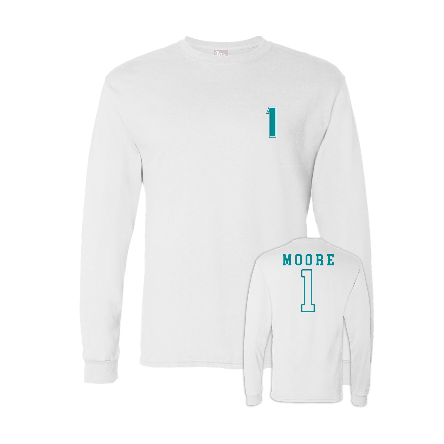 Long Sleeve Tee — Chest Back in White
