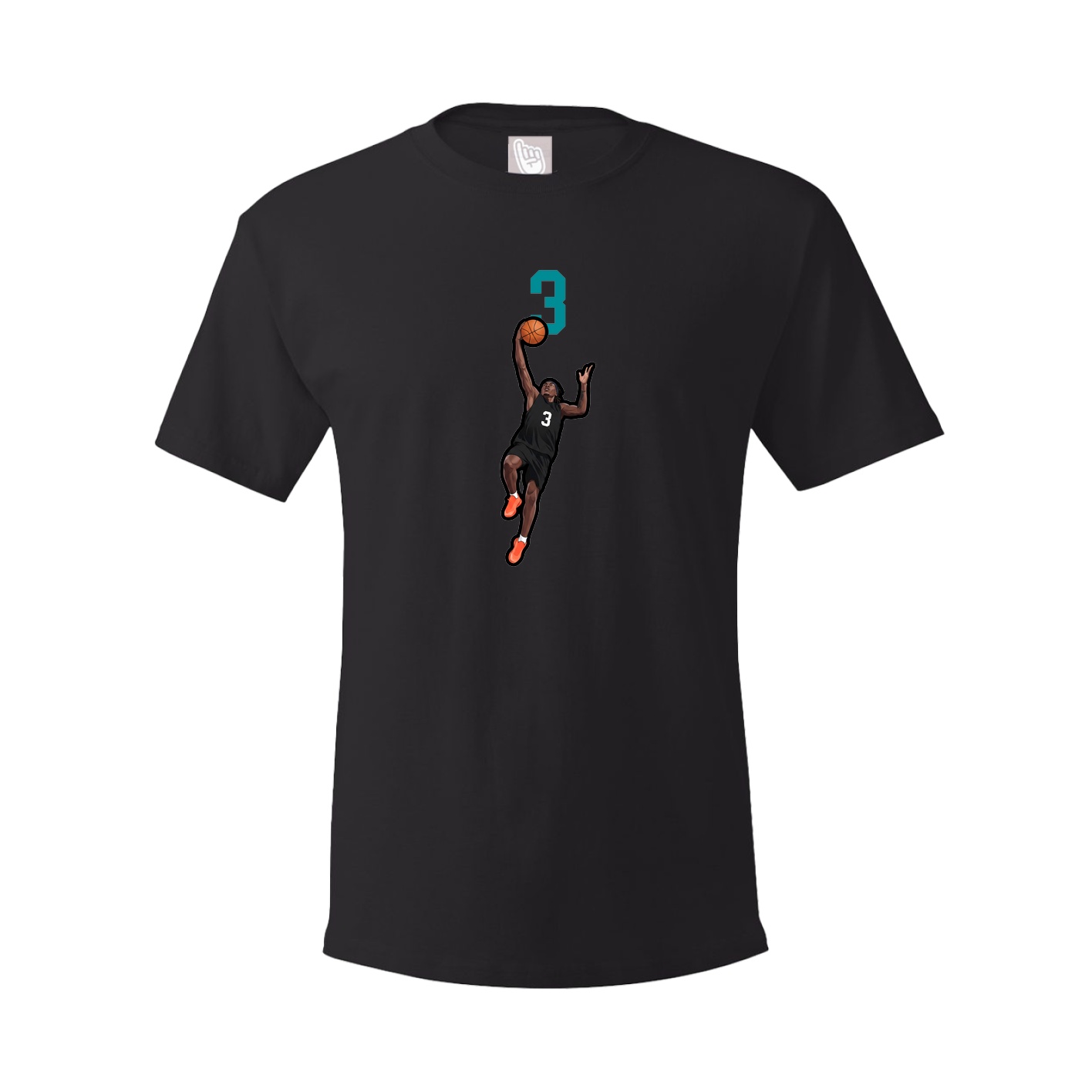 Youth Tee — Number Top in Black