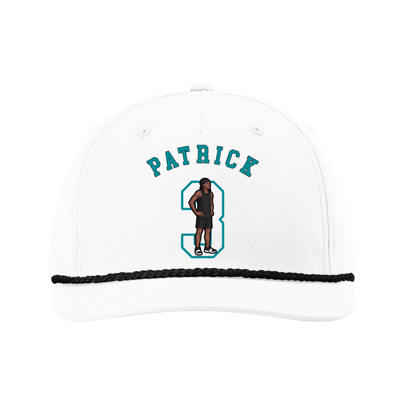 Five-Panel Classic Rope Cap — Shirsey Arch in White